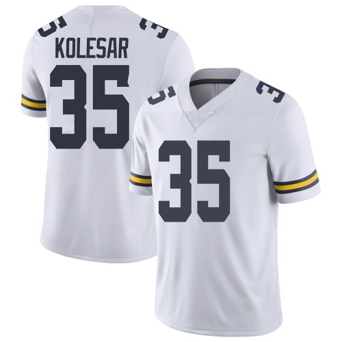 Caden Kolesar Michigan Wolverines Men's NCAA #35 White Limited Brand Jordan College Stitched Football Jersey DHR0854TC